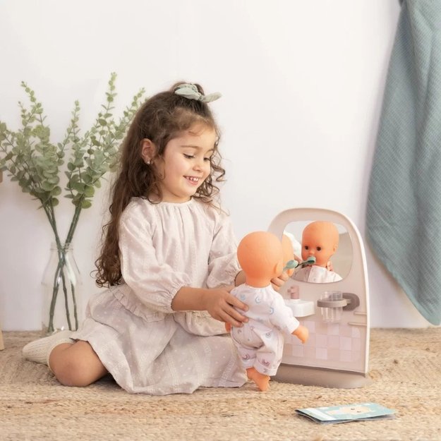 SMOBY Baby Nurse – dvipusis lėlių tualeto ir vonios rinkinys su priedais 3