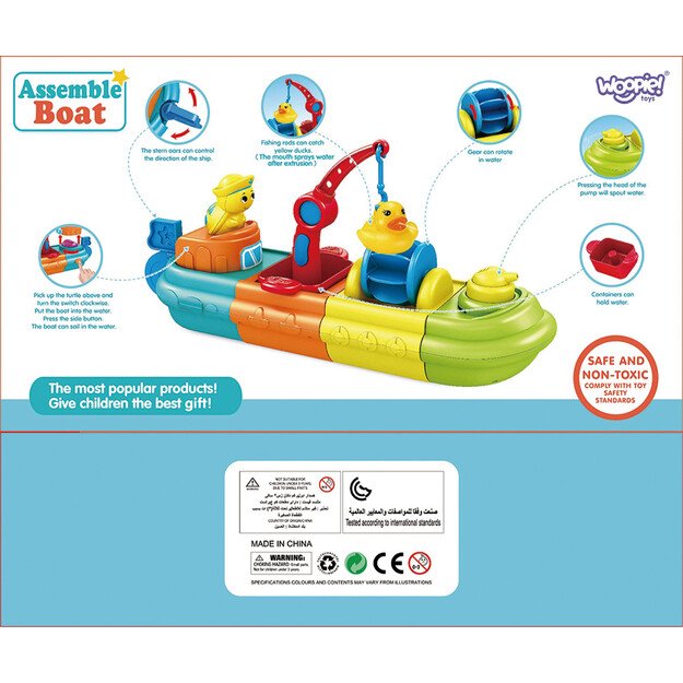 WOOPIE BABY Vandens žaislas maudynėms „Laivas“ 13