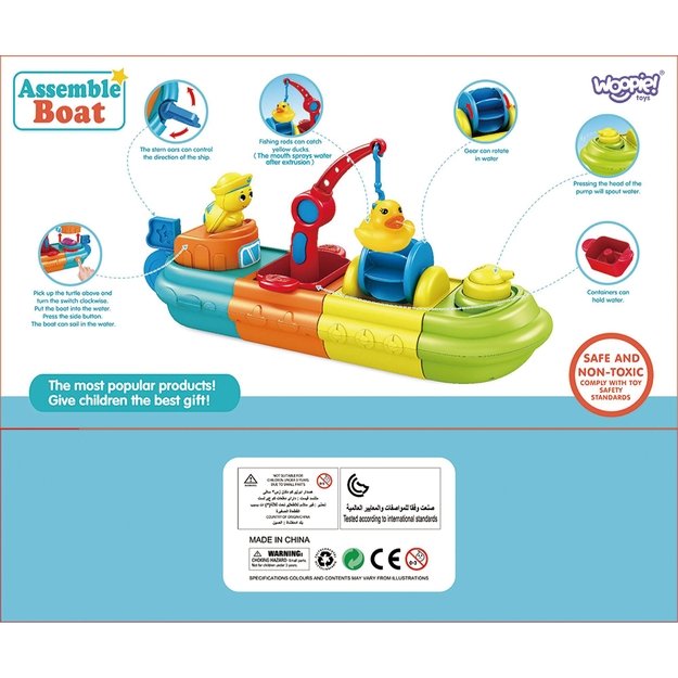 WOOPIE BABY Vandens žaislas maudynėms „Laivas“ 13