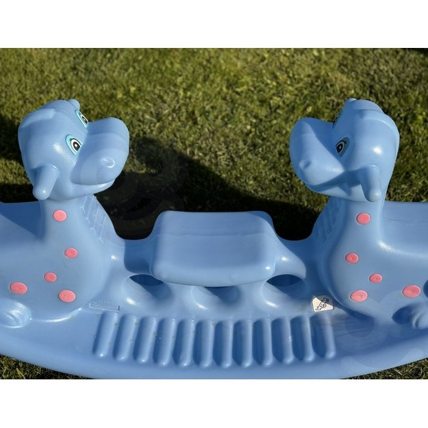 WOOPIE Dinozauro formos mėlynos spalvos sūpynės–balansinis supamasis žaislas (daugia­vietis) 3