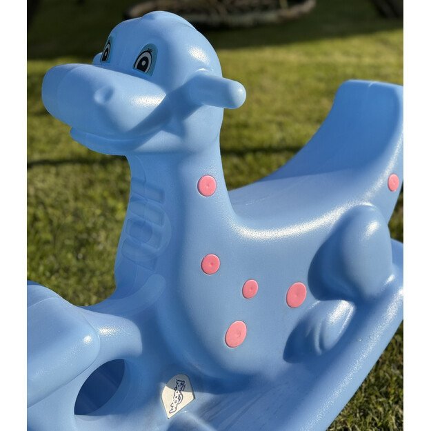 WOOPIE Dinozauro formos mėlynos spalvos sūpynės–balansinis supamasis žaislas (daugia­vietis) 6