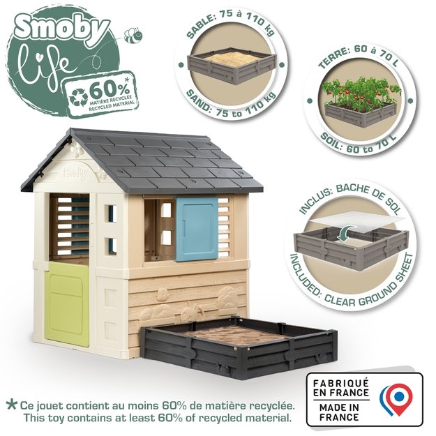 Smoby lauko namelis su smėlio dėže/lysve 5