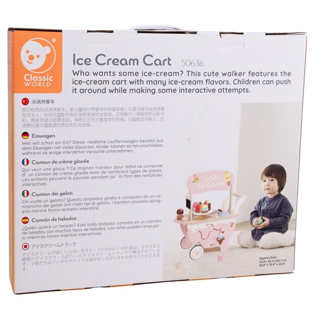 CLASSIC WORLD Medinė Ledainė 3in1 – Vežimėlis su 40 detalių 26