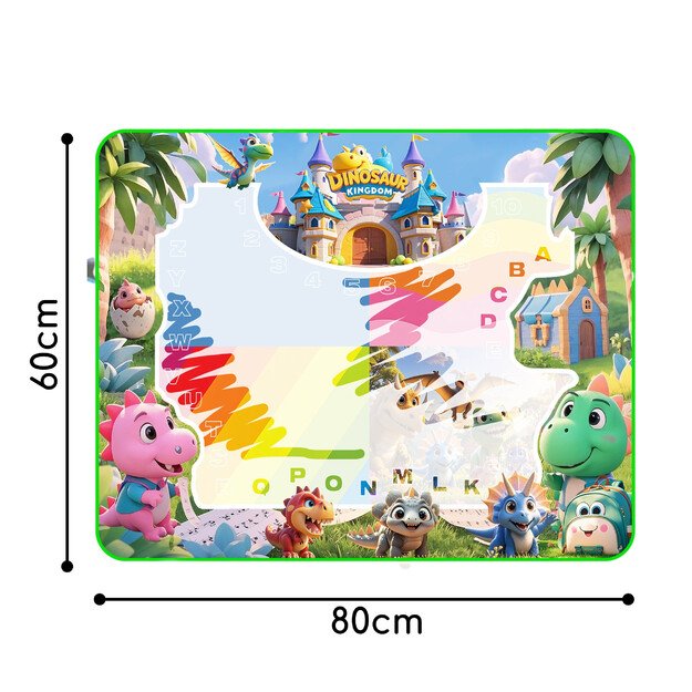 WOOPIE Vandens piešimo kilimėlis vaikams su dinozaurais + priedai 3