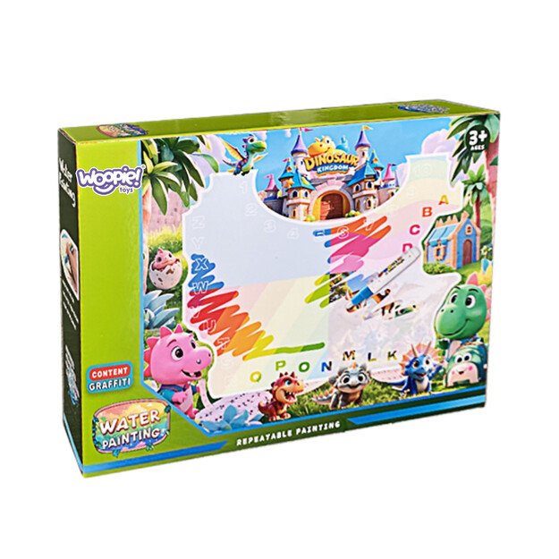 WOOPIE Vandens piešimo kilimėlis vaikams su dinozaurais + priedai 4
