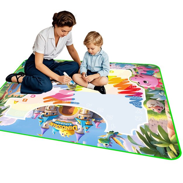 WOOPIE Vandens piešimo kilimėlis vaikams su dinozaurais + priedai 1