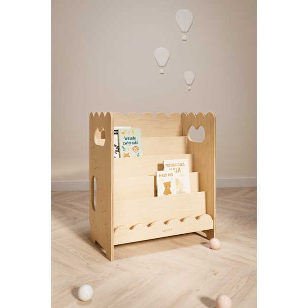 BUBBLE MINI Medinė Montessori knygų lentyna