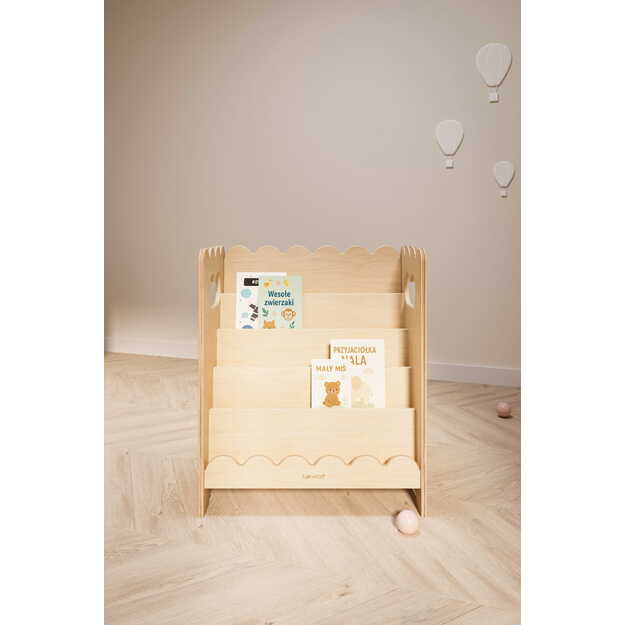 BUBBLE MINI Medinė Montessori knygų lentyna 1
