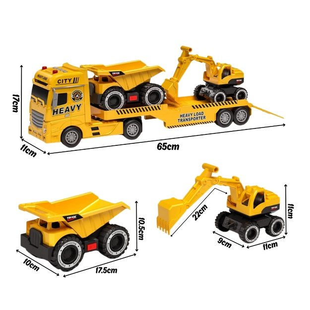 WOOPIE Tralas (autovežis) su statybine technika (transportavimo sunkvežimis su transporto priemonėmis) 6