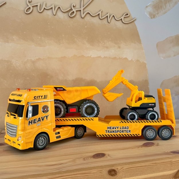 WOOPIE Tralas (autovežis) su statybine technika (transportavimo sunkvežimis su transporto priemonėmis) 8