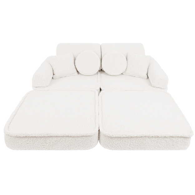 Vaikiška Modulinė Sofa Pocket plus - teddy pieno baltumo/kreminė