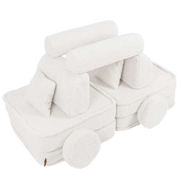 Vaikiška Modulinė Sofa Pocket plus - teddy pieno baltumo/kreminė