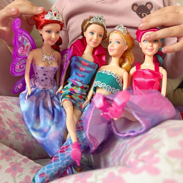 WOOPIE – 4 magiškų princesių rinkinys: 4 viename lėlių dėžutė su priedais 8