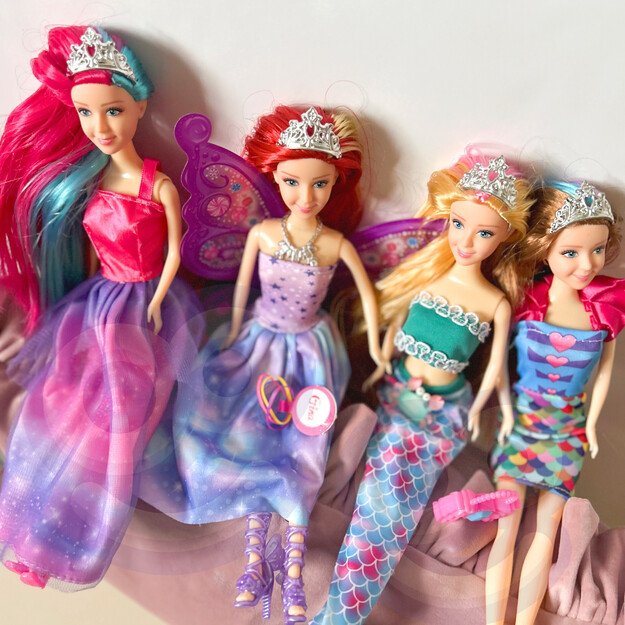 WOOPIE – 4 magiškų princesių rinkinys: 4 viename lėlių dėžutė su priedais 3