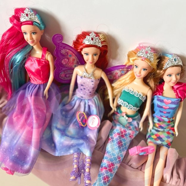 WOOPIE – 4 magiškų princesių rinkinys: 4 viename lėlių dėžutė su priedais 3