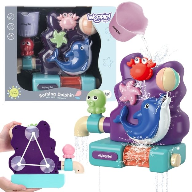 WOOPIE BABY Vandens žaislas „Kranas–fontanas–vandens krioklys“ su delfinu