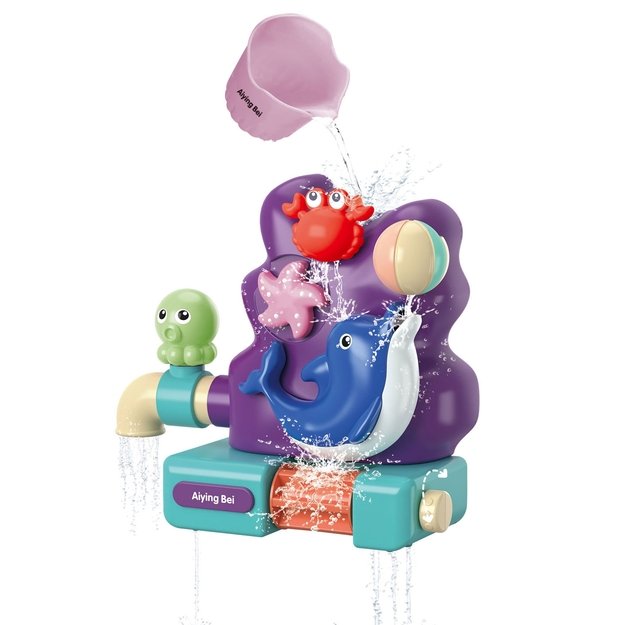 WOOPIE BABY Vandens žaislas „Kranas–fontanas–vandens krioklys“ su delfinu 2