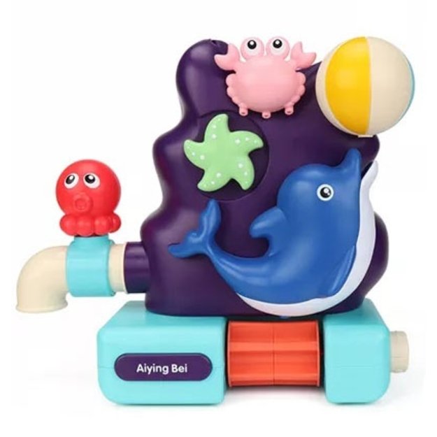 WOOPIE BABY Vandens žaislas „Kranas–fontanas–vandens krioklys“ su delfinu 1