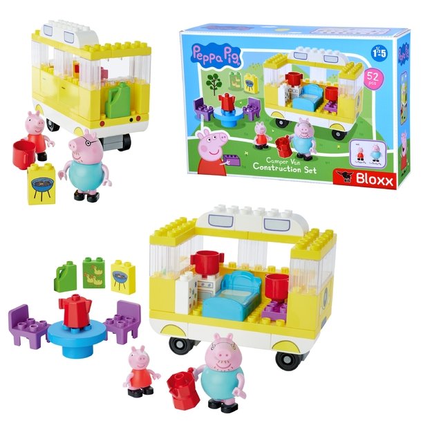 BIG Peppa Pig Kemperis – Konstruktorius, 54 detalės + 2 figūrėlės
