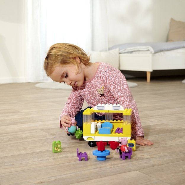 BIG Peppa Pig Kemperis – Konstruktorius, 54 detalės + 2 figūrėlės