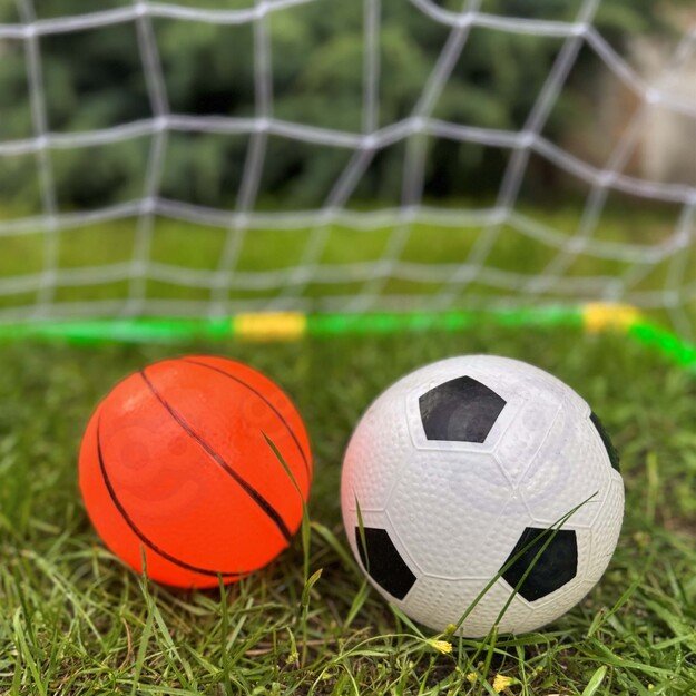 WOOPIE 2 viename rinkinys – krepšinio lankas ir futbolo vartai + kamuoliai 4