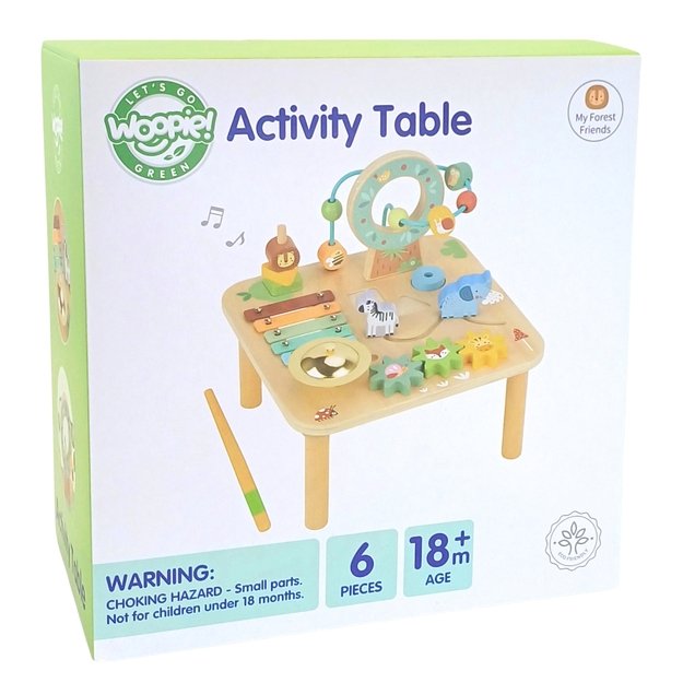 WOOPIE GREEN medinis edukacinis staliukas 5in1  14