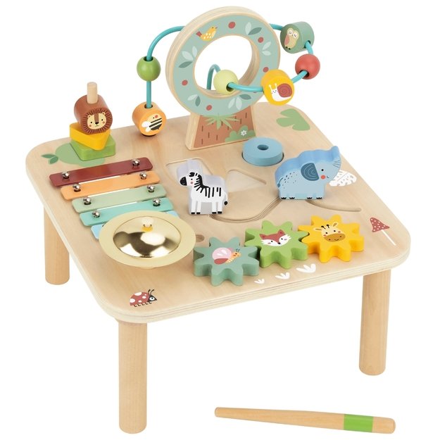 WOOPIE GREEN medinis edukacinis staliukas 5in1  10