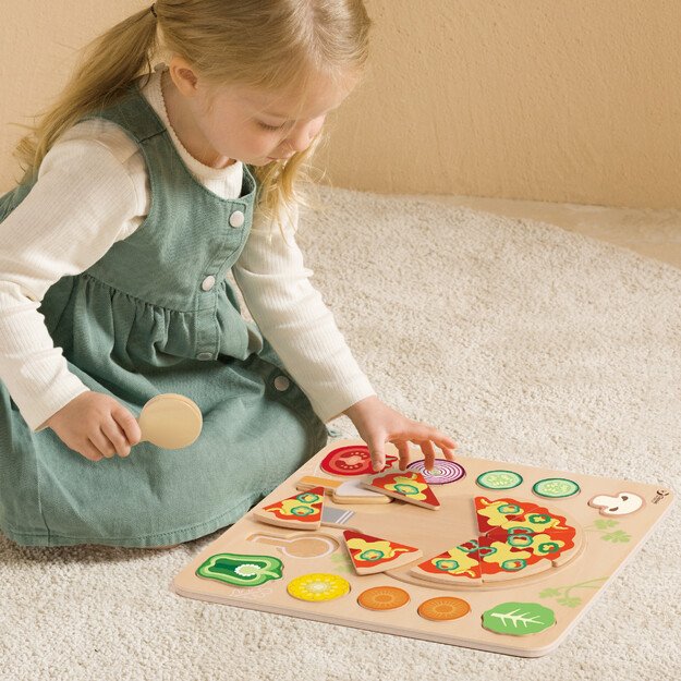 CLASSIC WORLD medinė pica – dėlionė su daržovėmis, 22 dalys 1