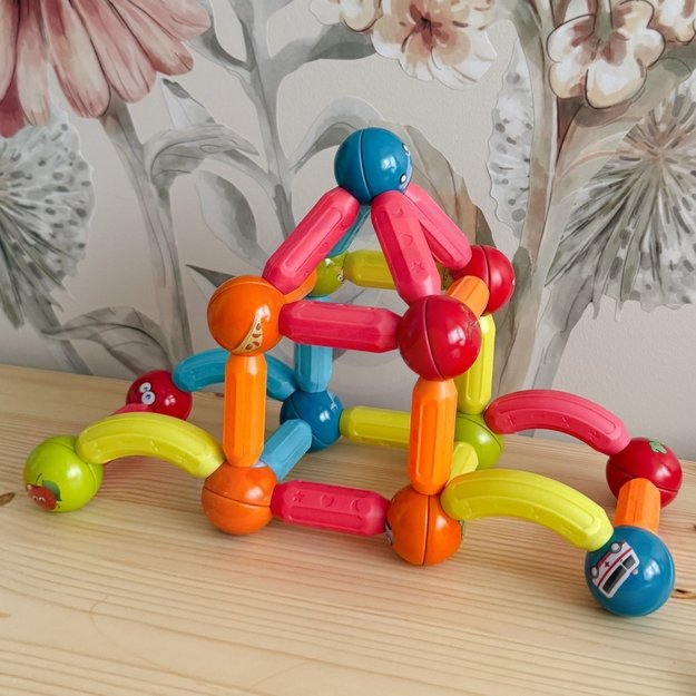 Magnetinis edukacinis konstruktorius vaikams – 128 elementai 2