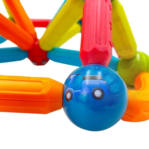 Magnetinis edukacinis konstruktorius vaikams – 128 elementai