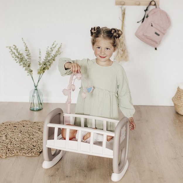 SMOBY Baby Nurse – lėlių lopšys su karusele 2