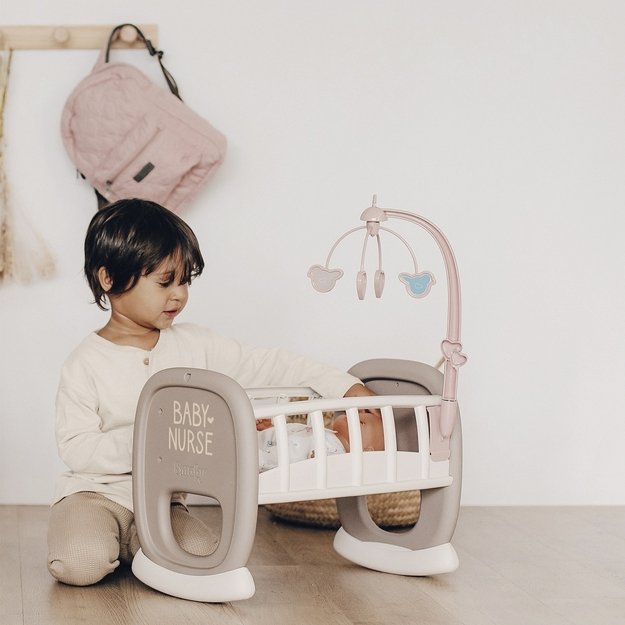 SMOBY Baby Nurse – lėlių lopšys su karusele 3