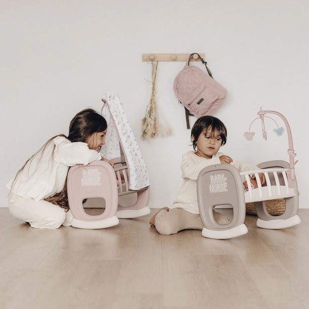 SMOBY Baby Nurse – lėlių lopšys su karusele 8