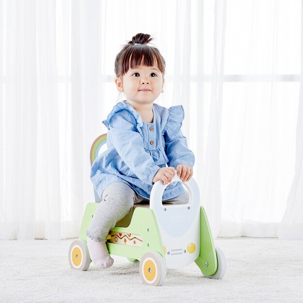 Medinis Montessori stumdukas ir paspirtukas 2in1 „Rider“ 13