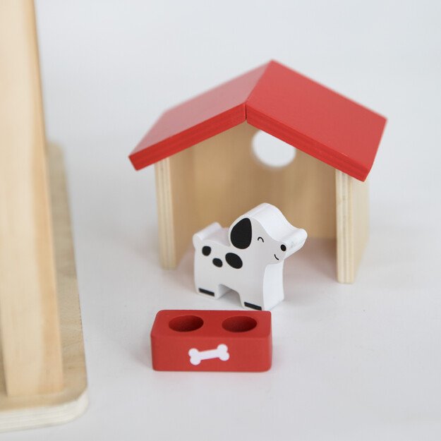 VIGA Medinis Lėlių Namas su Lėlytėmis ir Priedais 6