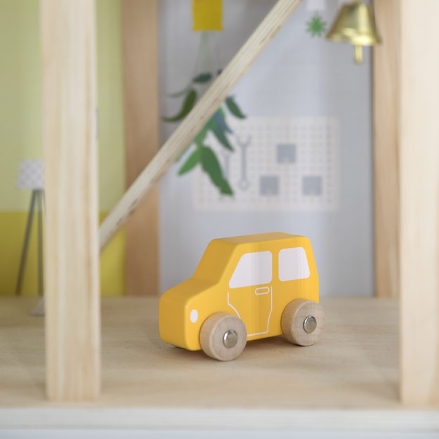 VIGA Medinis Lėlių Namas su Lėlytėmis ir Priedais 5