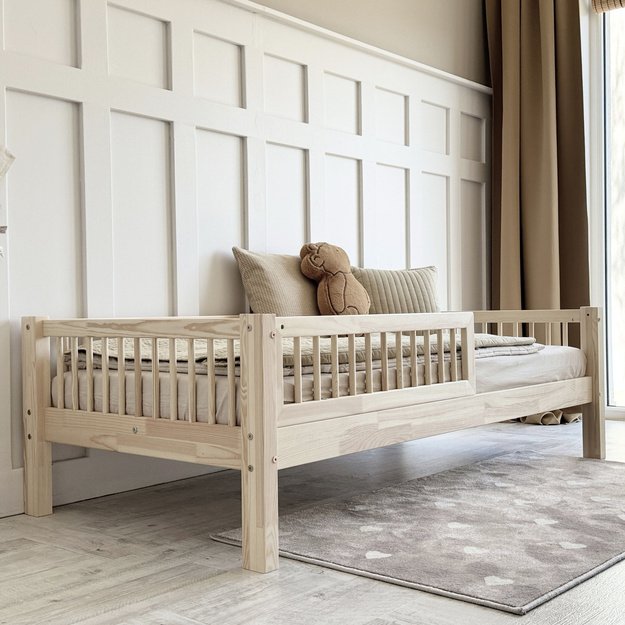BASIC SLATS vaikiška lova – 190x90 cm, natūralaus medžio