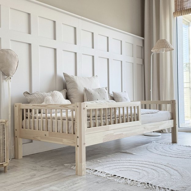 BASIC SLATS vaikiška lova – 190x90 cm, natūralaus medžio