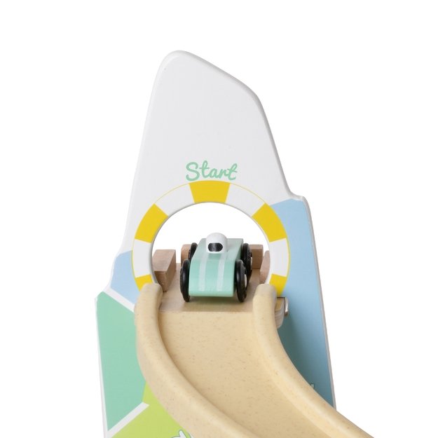 Medinė kalnų lenktynių trasa su 3 automobiliais 10