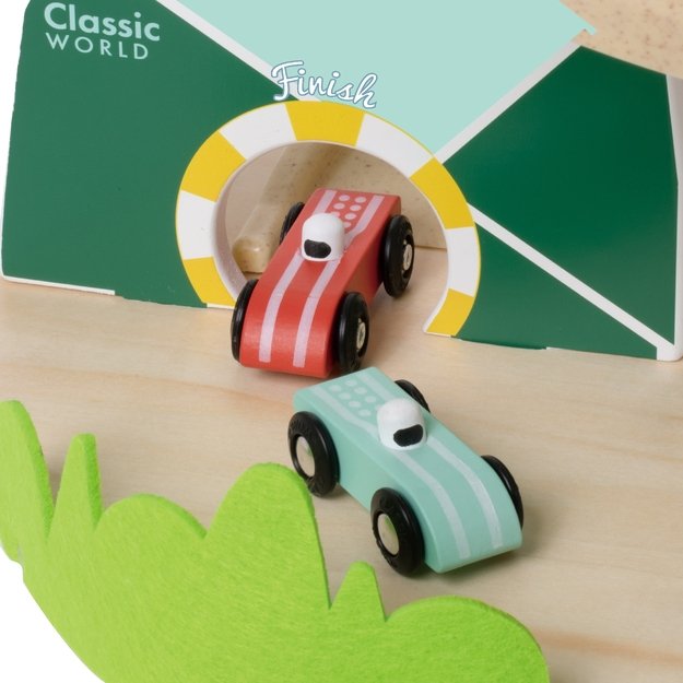 Medinė kalnų lenktynių trasa su 3 automobiliais 7