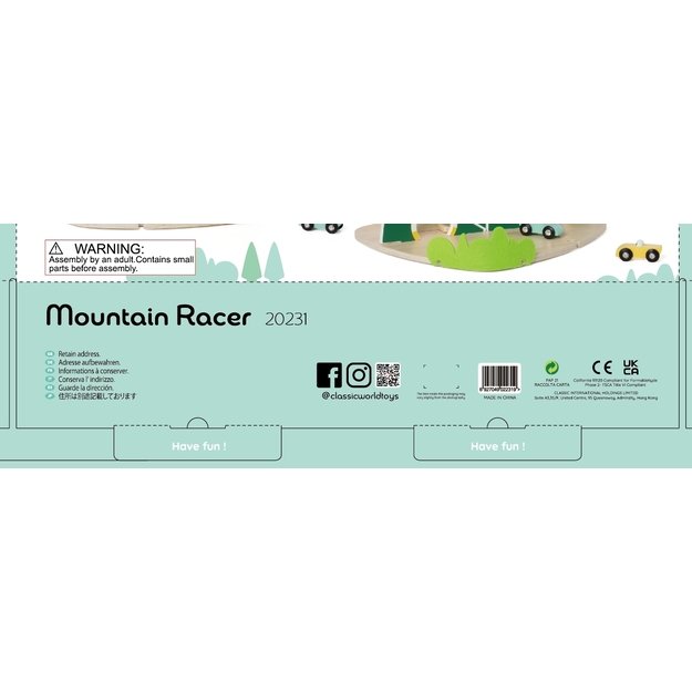 Medinė kalnų lenktynių trasa su 3 automobiliais 14